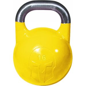 Gietijzeren wedstrijd kettlebell met ingelegd logo