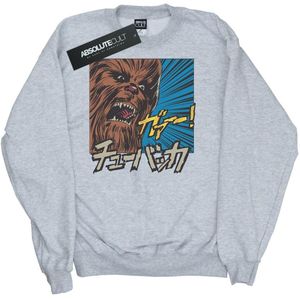 Star Wars Meisjes Chewbacca Roar Pop Art Sweatshirt (140-146) (Sportgrijs)