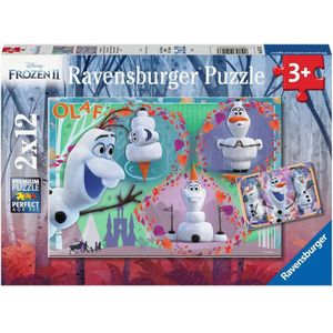 Puzzel Frozen II - Iedereen Houdt Van Olaf (2x12 Stukjes)