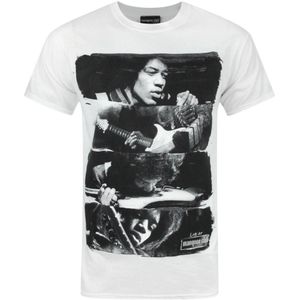 Marquee Club Heren Jimi Hendrix T-Shirt (L) (Wit)