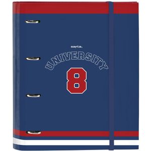 Ringmap Safta University A4 Rood Marineblauw (27 x 32 x 3.5 cm)