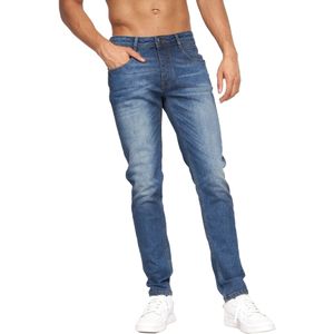 Crosshatch Heren Malcolm Slim Jeans (36S) (Stone Wash)