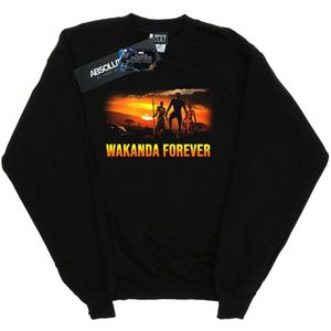 Marvel Jongens Black Panther Wakanda Forever Sweatshirt (116) (Zwart)