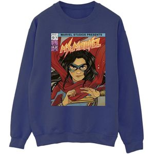 Marvel Heren Ms Marvel Comic Poster Sweatshirt (4XL) (Marineblauw)