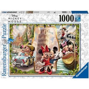 Puzzel 1000 stukjes Ravensburger - Mickey en Minnie op vakantie