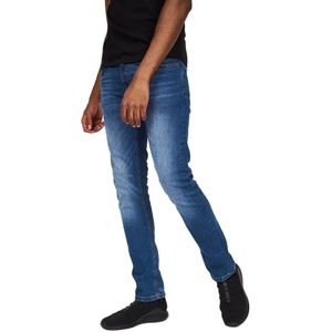 Crosshatch Heren Svelte Stretch Jeans (30R) (Stone Wash)