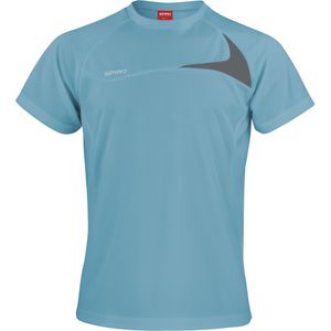 Spiro Heren Sport Dash Performance Training Shirt (3XL) (Aqua/Grijs)