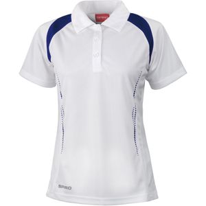 Spiro Dames/dames Sport Team Spirit Performance Polo Shirt (Large) (Wit/Zwaar)
