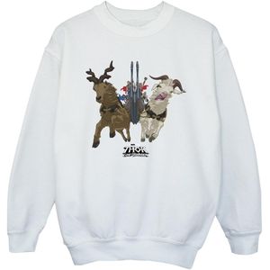 Marvel Meisjes Thor Liefde en Donder Vikingschip Sweatshirt (104) (Wit)