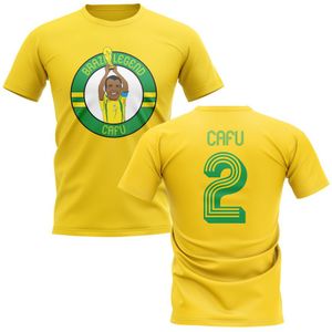 Cafu Brazil Illustration T-Shirt (Yellow)