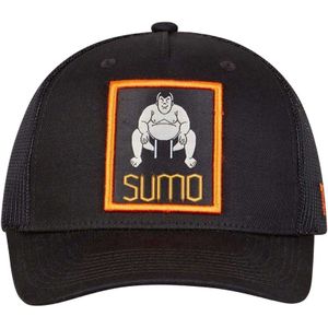 Tokyo Time Sumo Mesh Back Baseball Cap voor volwassenen  (Zwart/Oranje)