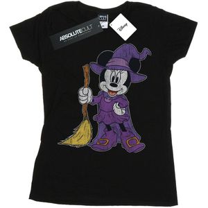 Disney Dames/Dames Minnie Mouse Heksenkostuum Katoenen T-Shirt (XXL) (Zwart)