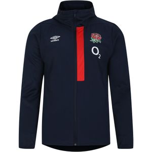 Umbro Heren 23/24 Engeland Rugby Hooded Jacket (4XL) (Marineblazer/Vlamscharlaken)