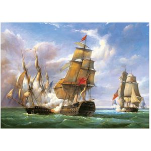 Puzzel Castorland - Kopie van de strijd tussen de Franse en Engelse schepen, 3000 stukjes
