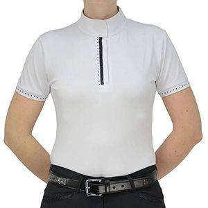 HyFASHION Dames/dames Roka Show Shirt (L) (Wit/zwart Kristal)