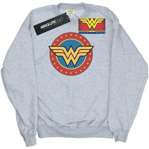 DC Comics Meisjes Wonder Woman Cirkel Logo Sweatshirt (128) (Sportgrijs)