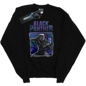 Marvel Jongens Sweatshirt met Tech Badge van Zwarte Panter (116) (Zwart)