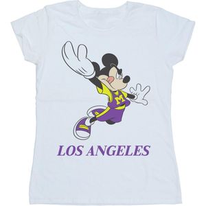 Disney Dames/Dames Mickey Mouse Los Angeles Katoenen T-Shirt (M) (Wit)
