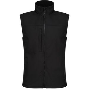 Regatta Heren Flux Softshell Bodywarmer / Mouwloos Jasje Waterafstotend en Windbestendig (2XL) (Allemaal zwart)