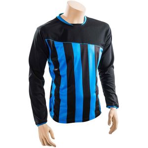 Precision Kinderen/Kinderen Valencia Voetbalshirt (M) (Zwart/Azuurblauw)