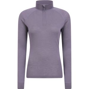 Mountain Warehouse Dames/Dames Merino Wol Zip Hals Thermo Top (32 DE) (Donker paars)