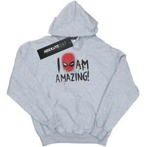 Marvel Meisjes Spider-Man I Am Amazing Hoodie (116) (Sportgrijs)