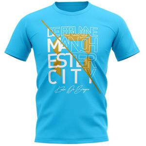 Kevin De Bruyne Man City Graphic Signature T-Shirt (Sky Blue)