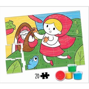 Educa kleurpuzzel - Roodkapje kleurpuzzel, 20 stukjes