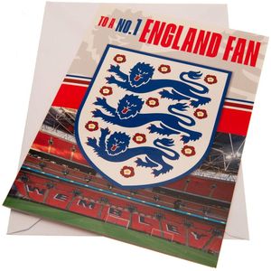 England FA Wembley Stadion Verjaardagskaart  (Wit/Rood/Blauw)