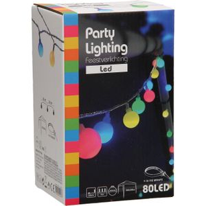 Feestverlichting 16 meter - 80 multikleur LED lampen