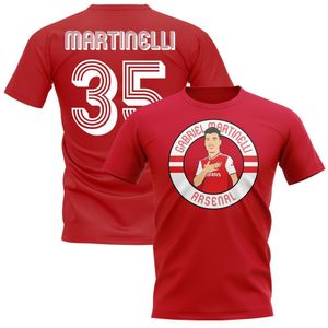Gabriel Martinelli Arsenal Illustration T-Shirt (Red)
