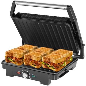 Monzana Contact Grill XXL - 180° Inklapbaar - BPA-vrij Anti-aanbak