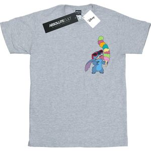 Disney Heren Lilo en Stitch ijs T-shirt (XXL) (Sportgrijs)