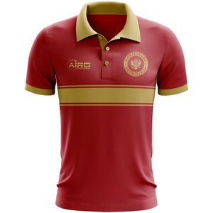 Montenegro Concept Stripe Polo Shirt (Red)