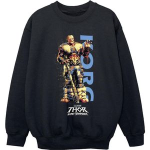 Marvel Meisjes Thor Love And Thunder Korg Wave Sweatshirt (140-146) (Zwart)