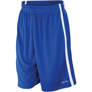 Spiro Heren Quick Dry Basketbal Shorts (S) (Koninklijk/Wit)