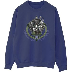 Marvel Heren Black Panther Wakanda Forever Groep Ring Pose Sweatshirt (XXL) (Marineblauw)