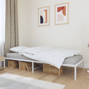 Bedframe metaal wit 100x190 cm