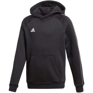 adidas - Core 18 Hoody Youth - Zwarte Sweater - 140