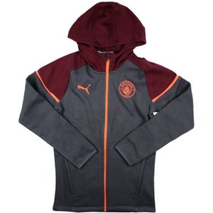 2023-2024 Man City Casuals Hooded Jacket (Strong Grey)