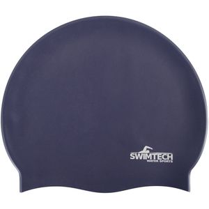 SwimTech Unisex Volwassen Siliconen Zwemkapje  (Marine)