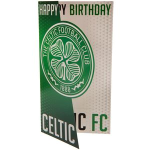 Celtic FC verjaardagskaart (22cm x 12cm) (Groen/Wit)