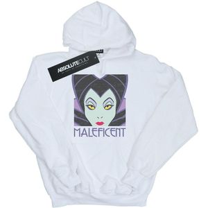 Disney Heren Maleficent Cropped Head Hoodie (XL) (Wit)