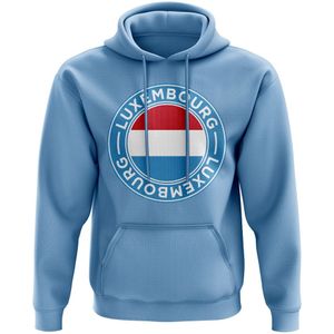 Luxembourg Football Badge Hoodie (Sky)