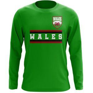 Wales Core Football Country Long Sleeve T-Shirt (Green)