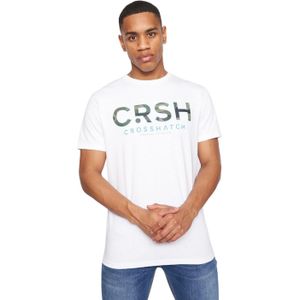 Crosshatch Heren Fratter T-Shirt (M) (Wit)