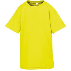 Spiro Chidlrens/Kids Impact Performance Aircool T-Shirt (3-4 Years) (Flo Geel)