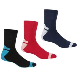 Regatta Dames/dames sokken voor laarzen (35,5 EU - 38 EU) (Zwart/Kersenroze/Navy)