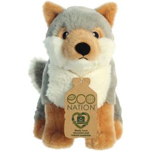 Pluche dieren knuffels wolf van 23 cm - Knuffeldieren wolven speelgoed