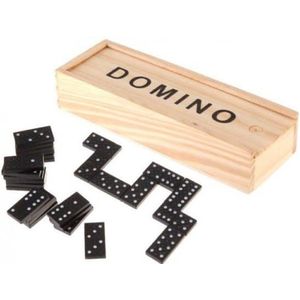 Domino 28 stenen in houten kistje